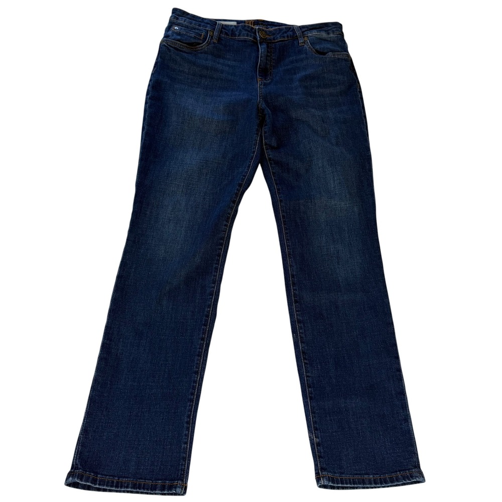 Kut from the Kloth Katy Boyfriend Jeans Dark Wash Straight Leg Size 12 Womens